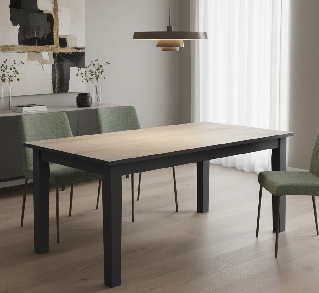 Geschilderde eettafel